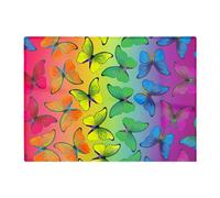 Warren Reed - Designer Multicoloured Butterfly Pattern Glass Chopping Board, Green