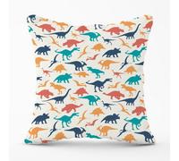 Warren Reed Designer Multicoloured Dinosaurs Outdoor Cushion 45Cm X 45Cm