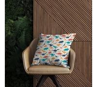 Warren Reed Designer Multicoloured Dinosaurs Outdoor Cushion 60Cm X 60Cm