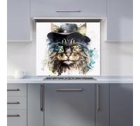 Warren Reed - Designer Norwegian Forest Cat Splashart Kitchen Splashback W700Mm X H650Mm, Multi