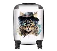 Warren Reed - Designer Norwegian Forest Cat Splashart Suitcase - Lightweight Hard Case, TSA Lock, 4 Spinner Wheels