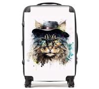 Warren Reed - Designer Norwegian Forest Cat Splashart Suitcase Medium, Multi