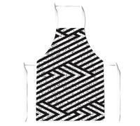 Warren Reed - Designer Oblique Black Grunge Pattern Apron Warren Reed - Designer Black