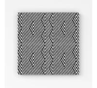 Warren Reed - Designer Oblique Black Grunge Pattern Canvas | Size: W16" x H16" Warren Reed - Designer Black W16" x H16"