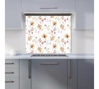 Warren Reed - Designer Oblique Black Grunge Pattern Kitchen Splashback | Size: 600mm x 750mm Warren Reed - Designer Multicolor 600mm x 750mm