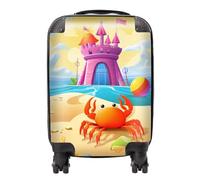 Orange Crab On A Beach Holiday Suitcase Warren Reed - Designer Yellow Mini Cabin