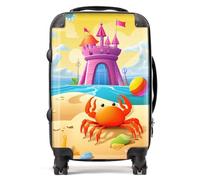 Orange Crab On A Beach Holiday Suitcase Warren Reed - Designer Yellow Cabin