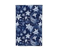 Warren Reed - Designer Paisley Christmas Stars Blue Tea Towel Warren Reed - Designer Blue