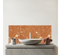 Warren Reed Designer Pale Terracotta Quartz Effect Glass Bathroom Splashback