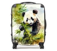 Warren Reed - Designer Panda Eating Bamboo Watercolour Suitcase Large, Multi