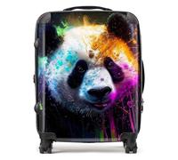 Warren Reed - Designer Panda Face Splashart Colourful Suitcase Large, Multi