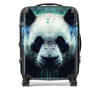 Warren Reed - Designer Panda Face Splashart Dark Background Suitcase Large, Multi