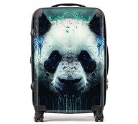 Warren Reed - Designer Panda Face Splashart Dark Background Suitcase Medium, Multi