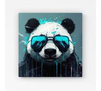 Warren Reed - Designer Panda With Blue Glasses Splashart Canvas | Size: W16" x H16" Warren Reed - Designer Blue W16" x H16"