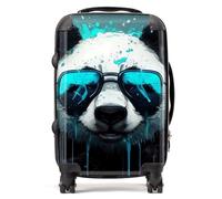 Warren Reed - Designer Panda With Blue Glasses Splashart Suitcase Cabin, Multi