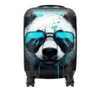 Warren Reed - Designer Panda With Blue Glasses Splashart Suitcase Small, Multi