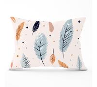 Warren Reed - Designer Pastel Feather Pattern Cushions in Blue | Size: 33 cm x 48 cm Warren Reed - Designer Blue 33 cm x 48 cm