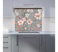 Warren Reed Designer Peony, Lily, Tulip, Daisy Premium Glass Kitchen Splashback W900mm X H650mm