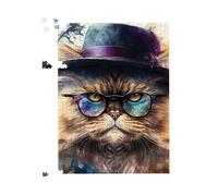 Warren Reed - Designer Persian Cat Splashart Jigsaw Puzzle | Size: 500 Piece Warren Reed - Designer Multicolor 500 Piece