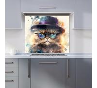 Warren Reed - Designer Persian Cat Splashart Kitchen Splashback | Size: 700mm x 650mm Warren Reed - Designer Multicolor 700mm x 650mm