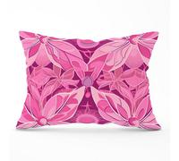 Warren Reed Designer Pink Abstract Floral Design Cushions 33Cm X 48Cm