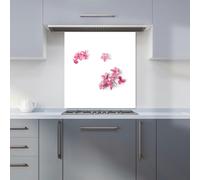 Warren Reed - Designer Pink Frangipani Flowers Kitchen Splashback | Size: 700mm x 650mm Warren Reed - Designer Pink 700mm x 650mm