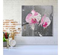 Warren Reed - Designer Pink Orchids Splashart Canvas | Size: w10 inch x h10 inch Warren Reed - Designer Multicolor w10 inch x h10 inch