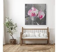 Warren Reed - Designer Pink Orchids Splashart Canvas | Size: W30" x H30" Warren Reed - Designer Multicolor W30" x H30"