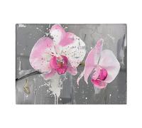 Pink Orchids Splashart Chopping Board Warren Reed - Designer Multi One Size