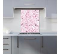 Warren Reed - Designer Plush Pink Quartz Effect Kitchen Splashback - W600mm x H750mm