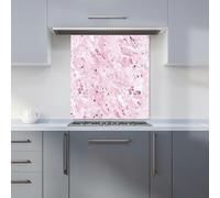 Warren Reed - Designer Plush Pink Quartz Effect Kitchen Splashback - W700mm x H650mm