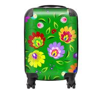 Warren Reed - Designer Polish Folk Floral Suitcase - Lightweight Hard Case, TSA Lock, 4 Spinner Wheels
