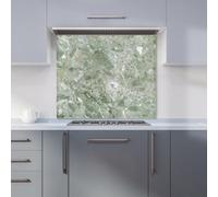 Warren Reed - Designer Polished Sage Green Quartz Effect Kitchen Splashback W900Mm X H650Mm, Multi
