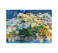 Warren Reed - Designer Positano Amalfi Coast Glass Chopping Board in Green Warren Reed - Designer Green