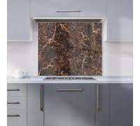 Warren Reed - Designer Premium Browns Quartz Effect Kitchen Splashback 6mm Toughened Glass Kitchen Splashback - Heat Resistant Splashback for Kitchens, Perfect for Cookers and Hobs, Polished Edges