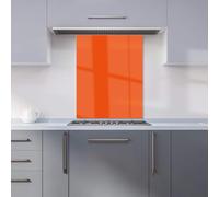 Warren Reed - Designer Premium Burnt Orange Kitchen Splashback 6mm Toughened Glass Kitchen Splashback - Heat Resistant Splashback for Kitchens, Perfect for Cookers and Hobs, Polished Edges