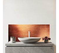 Warren Reed - Designer Premium Copper Plate Textures Glass Bathroom Splashback 6mm Toughened Glass - Water-Resistant Wall Protector for Basins & Sinks, Polished Edges