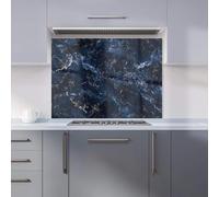 Warren Reed - Designer Premium Navy Blue Quartz Effect Kitchen Splashback 6mm Toughened Glass Kitchen Splashback - Heat Resistant Splashback for Kitchens, Perfect for Cookers and Hobs, Polished Edges