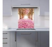 Warren Reed - Designer Pink Flower Tree Tunnel Kitchen Splashback W600Mm X H750Mm, Multi