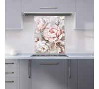 Warren Reed - Designer Vintage Rose Elegance Kitchen Splashback W600Mm X H750Mm, Multi