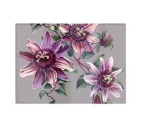 Warren Reed - Designer Purple Passion Flowers Chopping Board, Purple