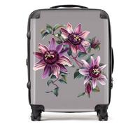 Warren Reed Designer Purple Passion Flowers Suitcase - Large
