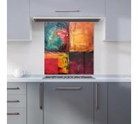 Warren Reed Designer Quadrant Fusion: Colours In Conflict Kitchen Splashback