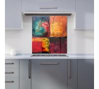 Warren Reed Designer Quadrant Fusion: Colours In Conflict Kitchen Splashback