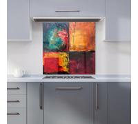 Warren Reed Designer Quadrant Fusion: Colours In Conflict Kitchen Splashback