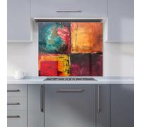 Warren Reed Designer Quadrant Fusion: Colours In Conflict Kitchen Splashback