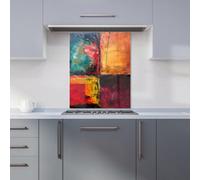 Warren Reed Designer Quadrant Fusion: Colours In Conflict Kitchen Splashback