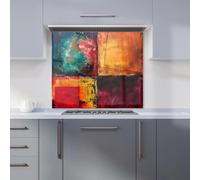 Warren Reed - Designer Quadrant Fusion: Colours In Conflict Kitchen Splashback | Size: 600mm x 750mm Warren Reed - Designer Multicolor 600mm x 750mm