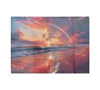 Warren Reed - Designer Rainbow Reflection On The Shore Chopping Board Warren Reed - Designer Multicolor