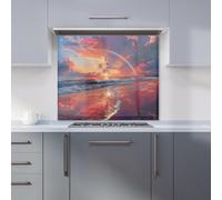 Warren Reed - Designer Rainbow Reflection on the Shore Kitchen Splashback - W600mm x H600mm